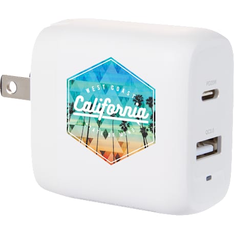 UL Listed 20W Dual USB A and C Wall Charger 9
