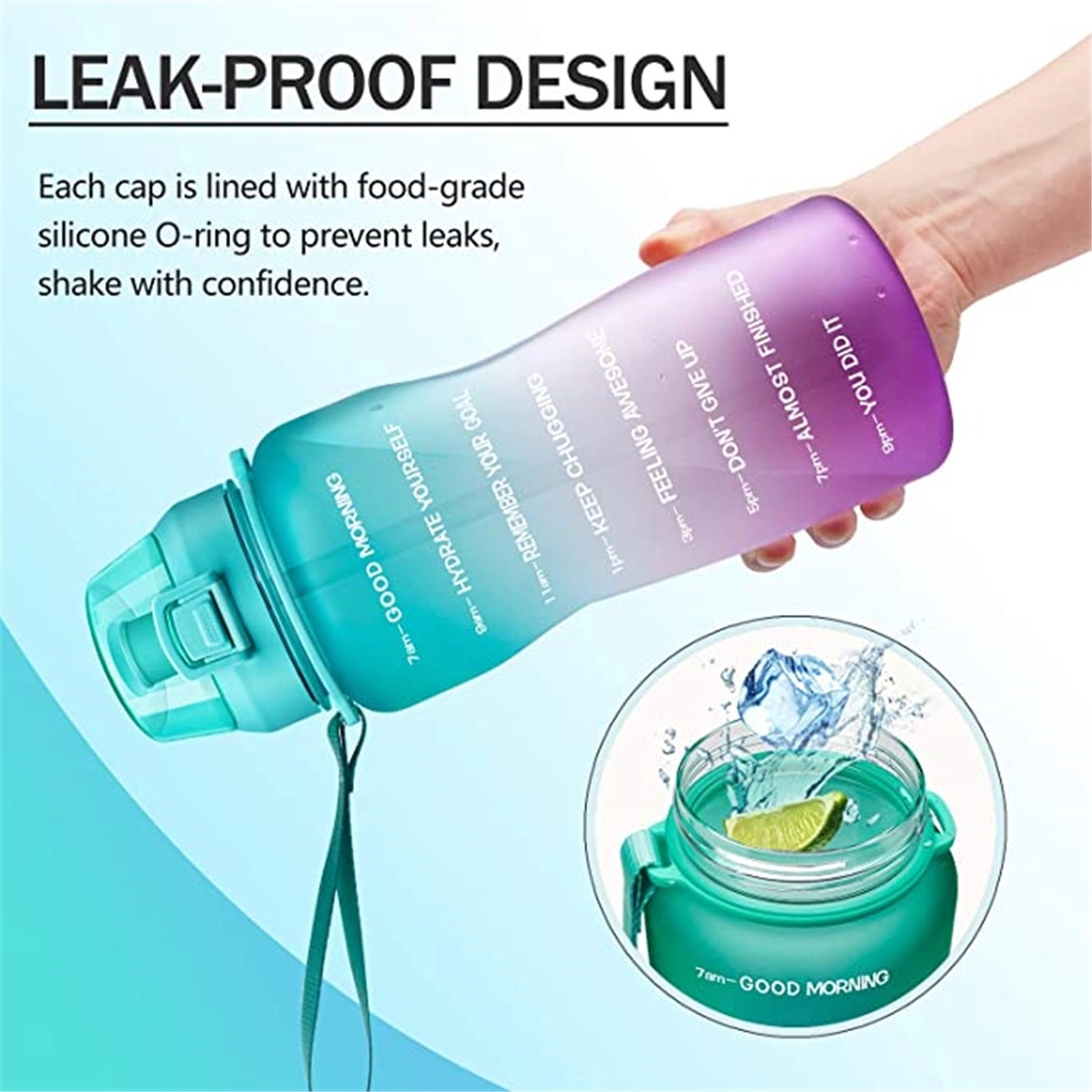 Multiple Water Bottle with Time Marker 2