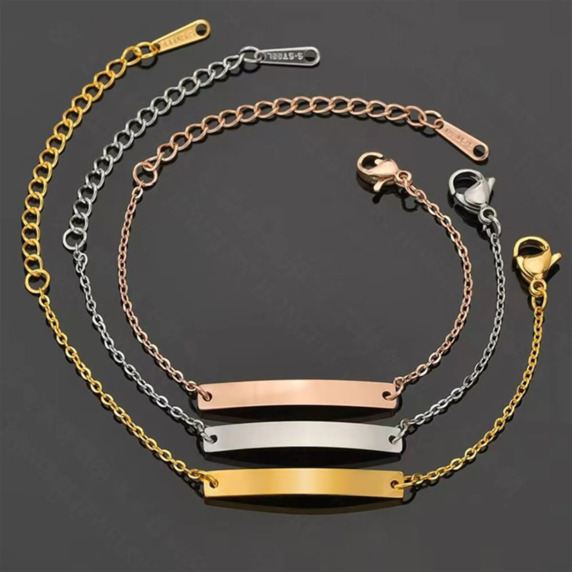 Stainless Steel Bracelet With Customizable Logo 4