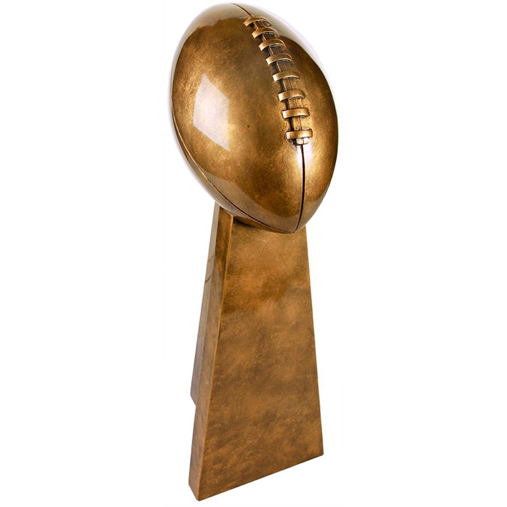 10 1/4" Antique Gold Football Award 6