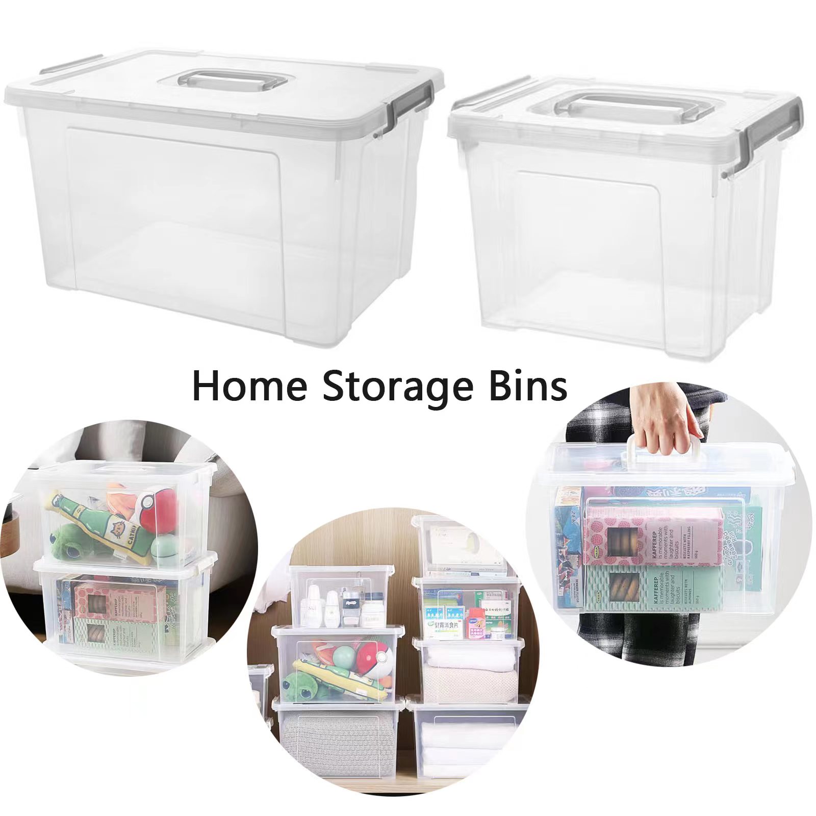 Storage Bin Letter Legal File Tote Box 2