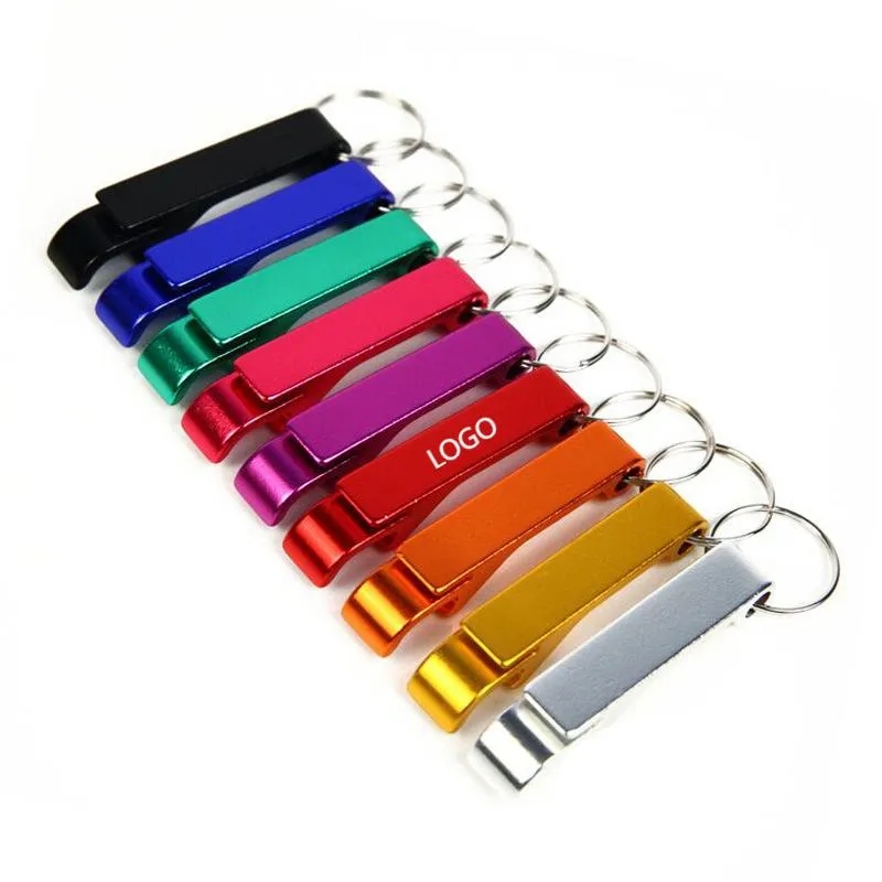 Colorful  Can Bottle Opener With Keychain Ring 3