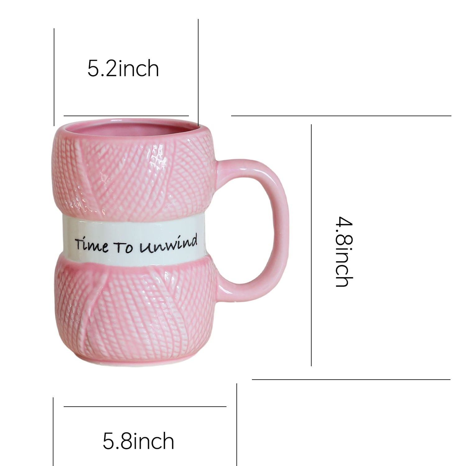 12oz Knitting Yarn Ball Ceramic Mug 12
