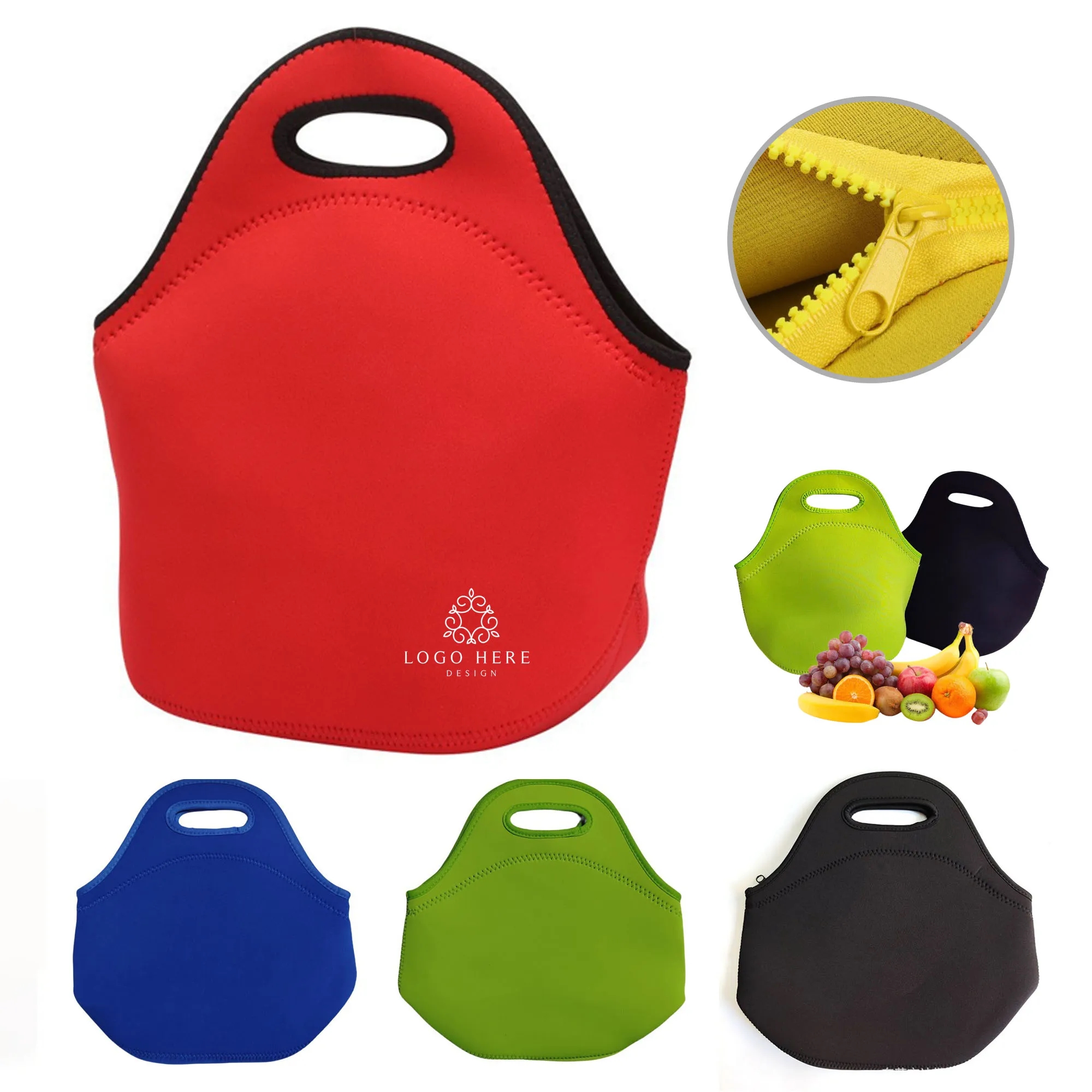 Zippered Neoprene Lunch Tote 3