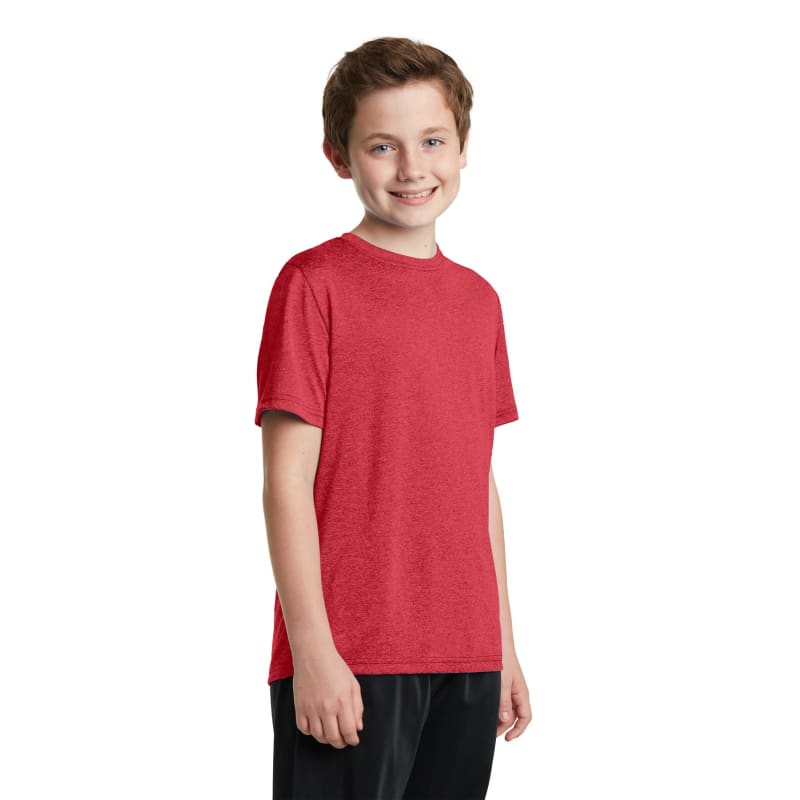 Sport-Tek Youth Heather Contender Tee. 23