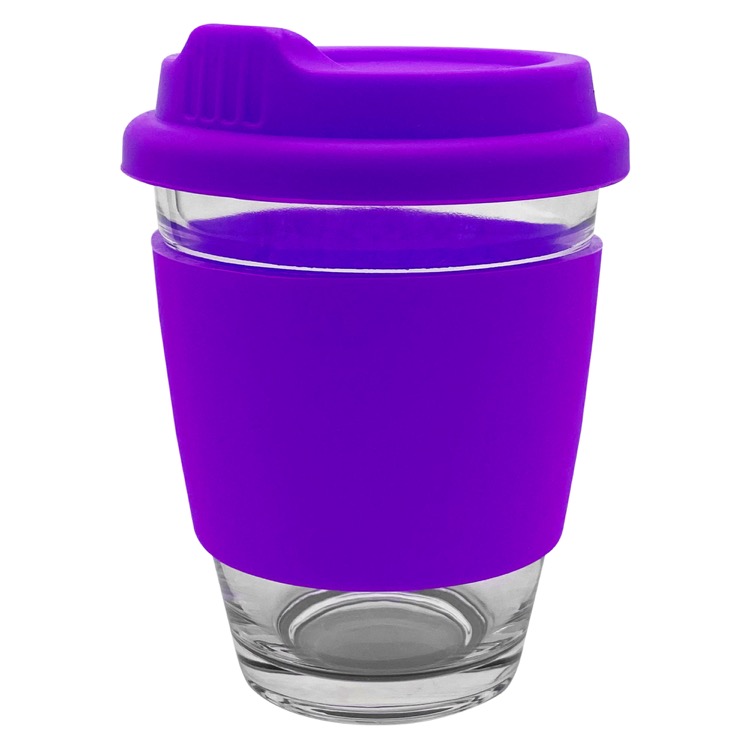 Carlo Glass Coffee Cup - Silicone Band 8