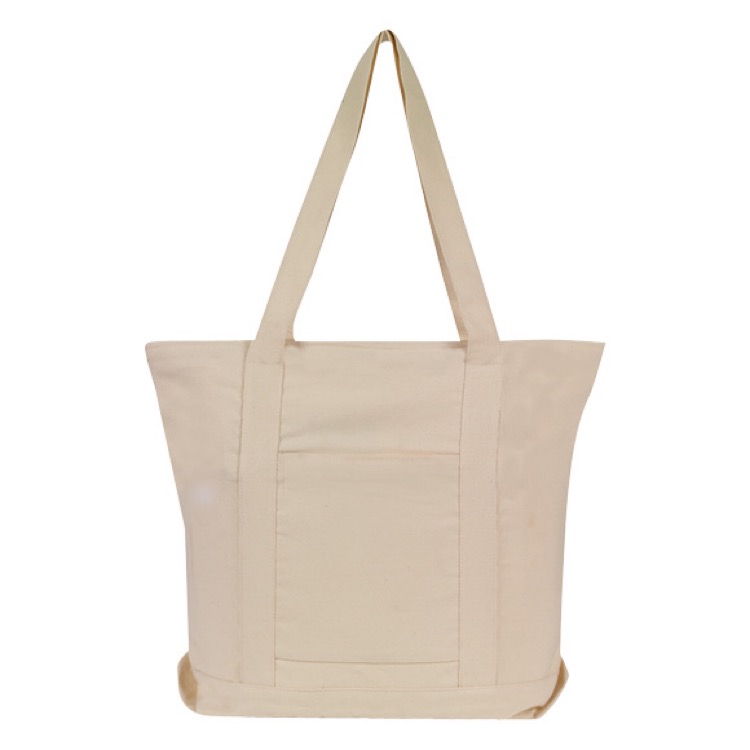Cotton Boat Zip Tote, custom tote bag with logo imprint 4