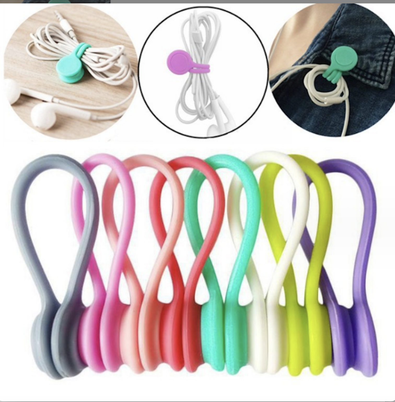 Silicone Magnetic Cable Ties 4