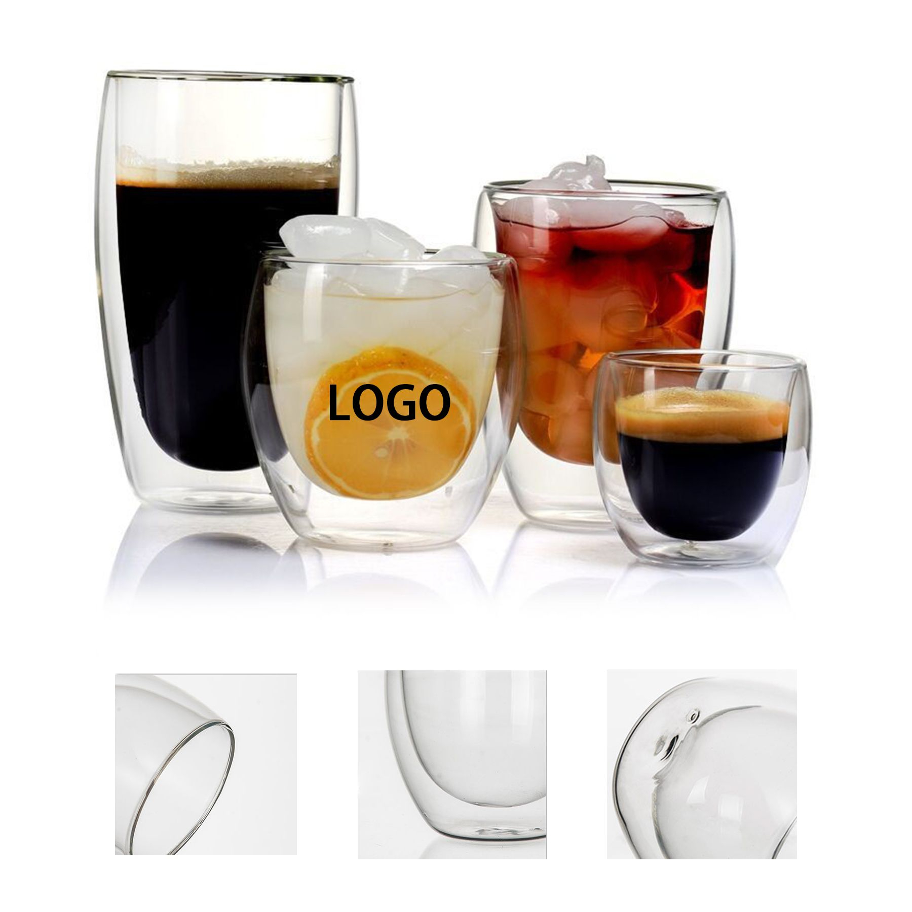 250ML Double Wall Insulated Glasses Handmade Glass 1