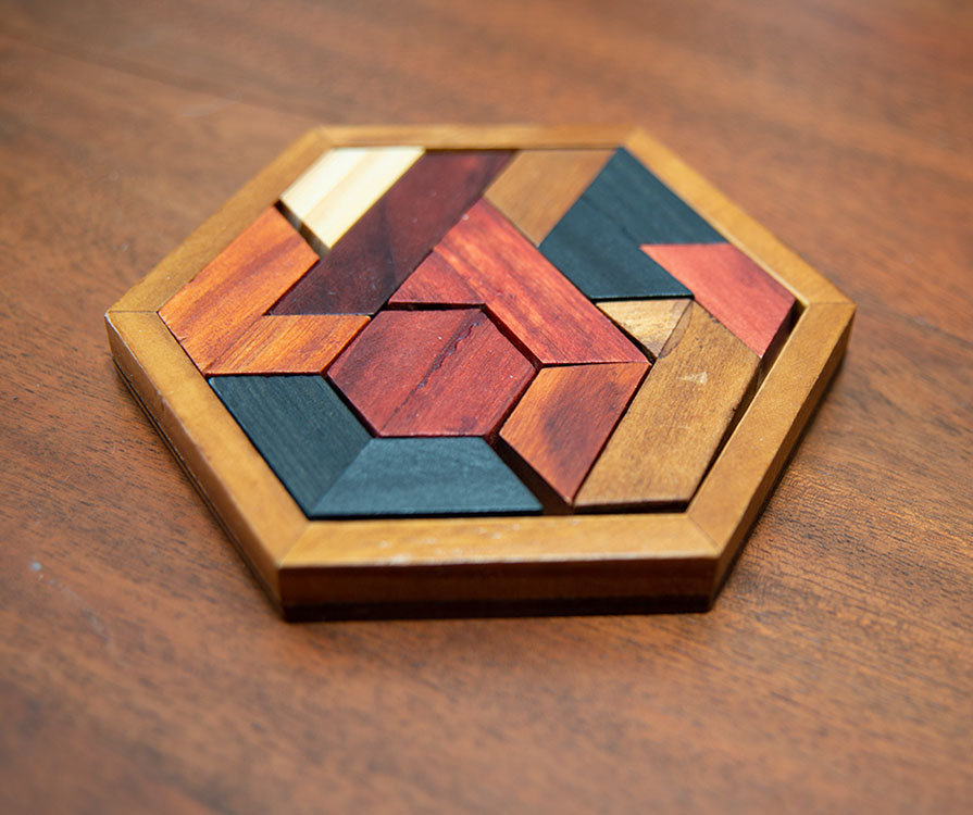 Wood Hexagon Puzzle 1