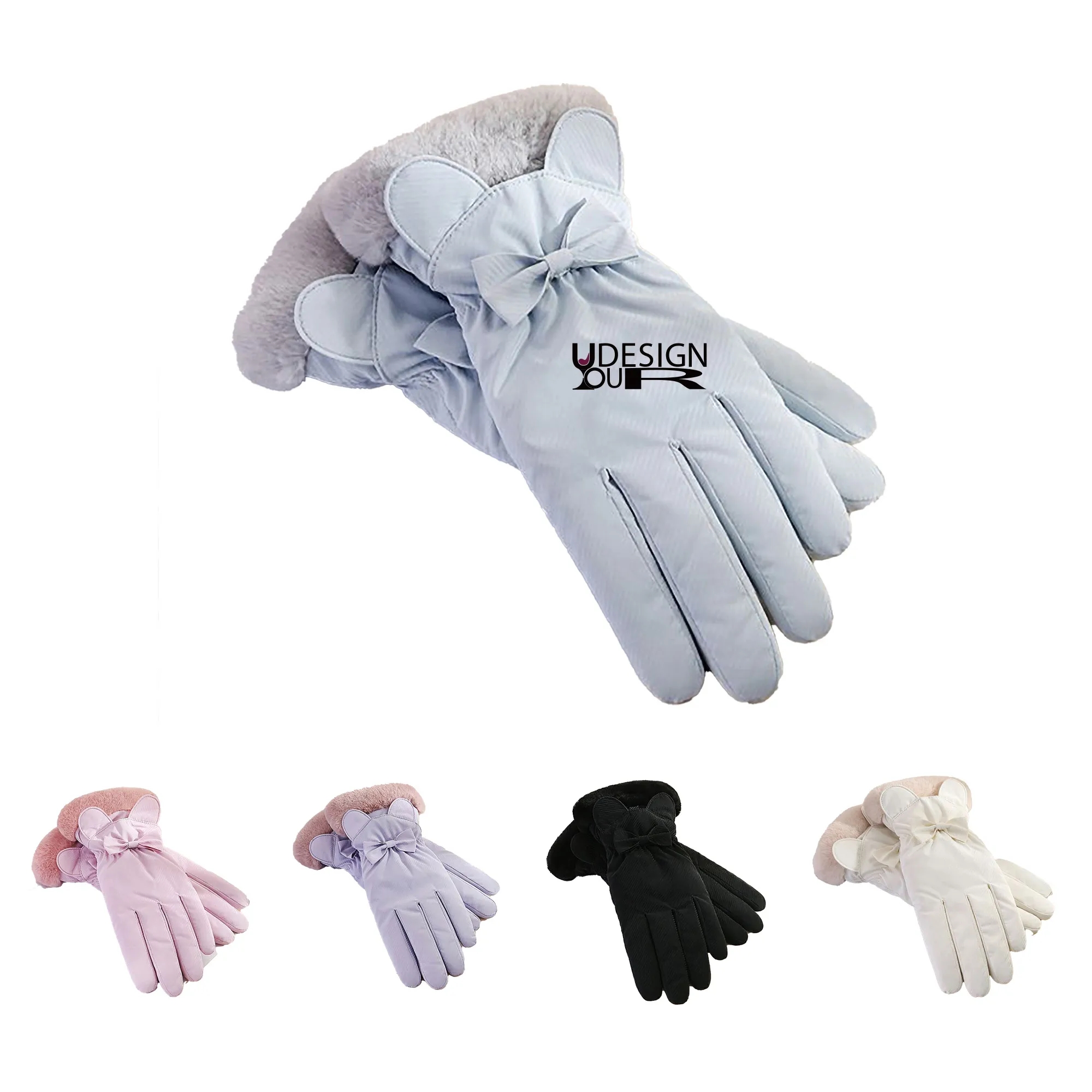 Women Winter Gloves Insulated Waterproof Touchscreen Fleece 5