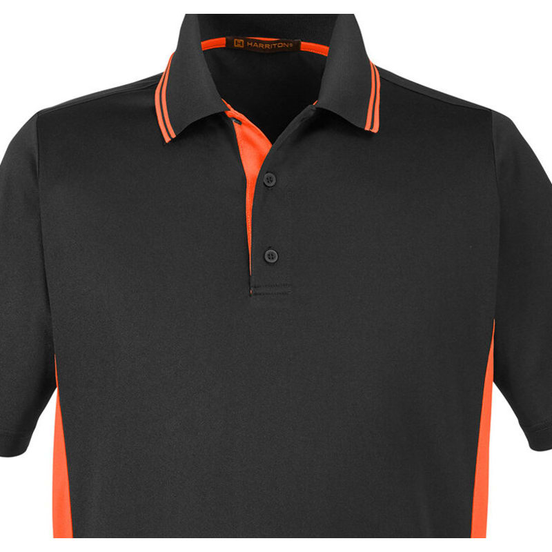 Harriton Men's Tall Flash Snag Protection Plus IL Colorblock Polo 12