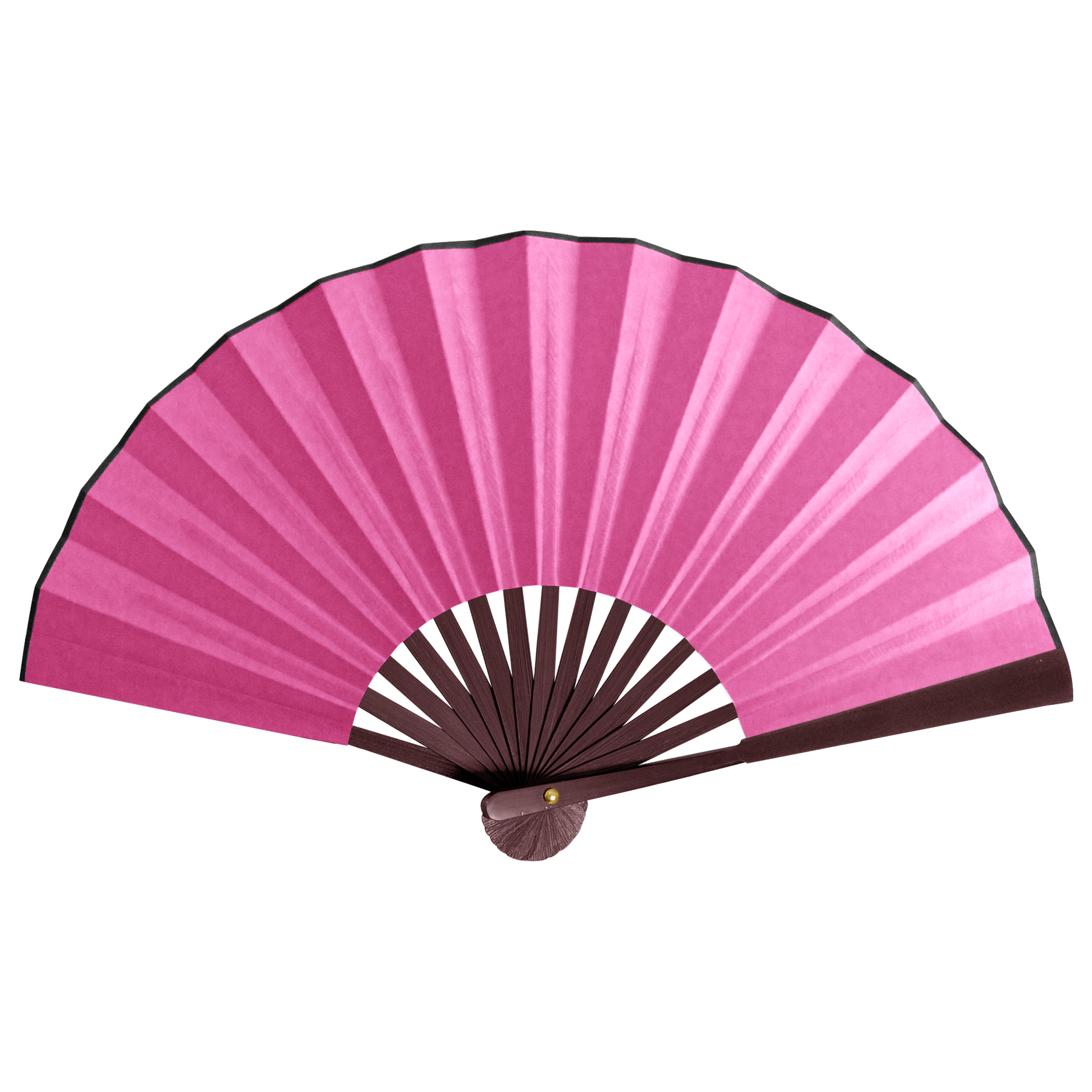 13''L Spun Silk Cloth Bamboo Fan 2