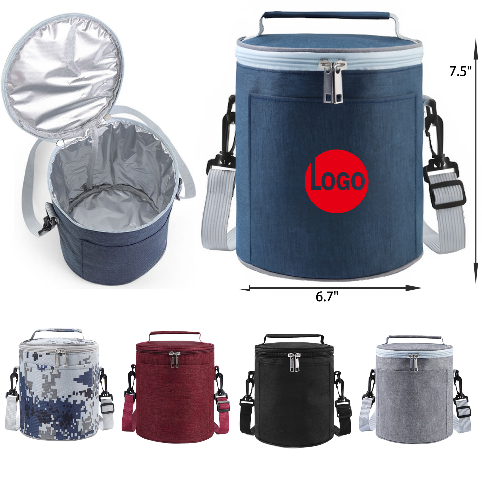 MOQ 50 PCS Versatile Cylindrical Insulation Handbag 3