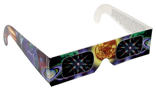 Rainbow Diffraction Glasses - Sun & Planet #1 - Stock Imprint 3