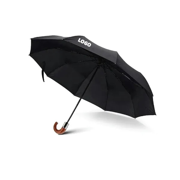 Automatic folding umbrella with hook handle 5