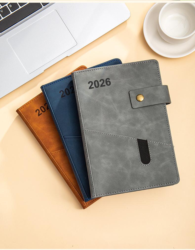 2026 A5 Daily Planner Notebook with Pocket PU Schedule Book Calendar 3