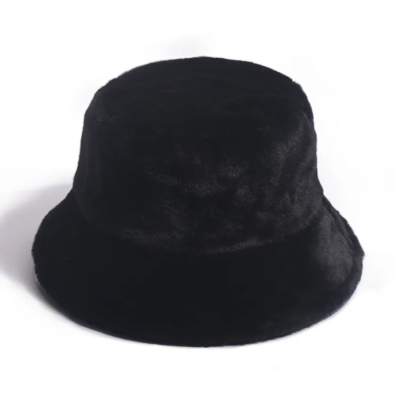 Faux Fur Bucket Hat Winter Warmer Fisherman Cap for Women 19