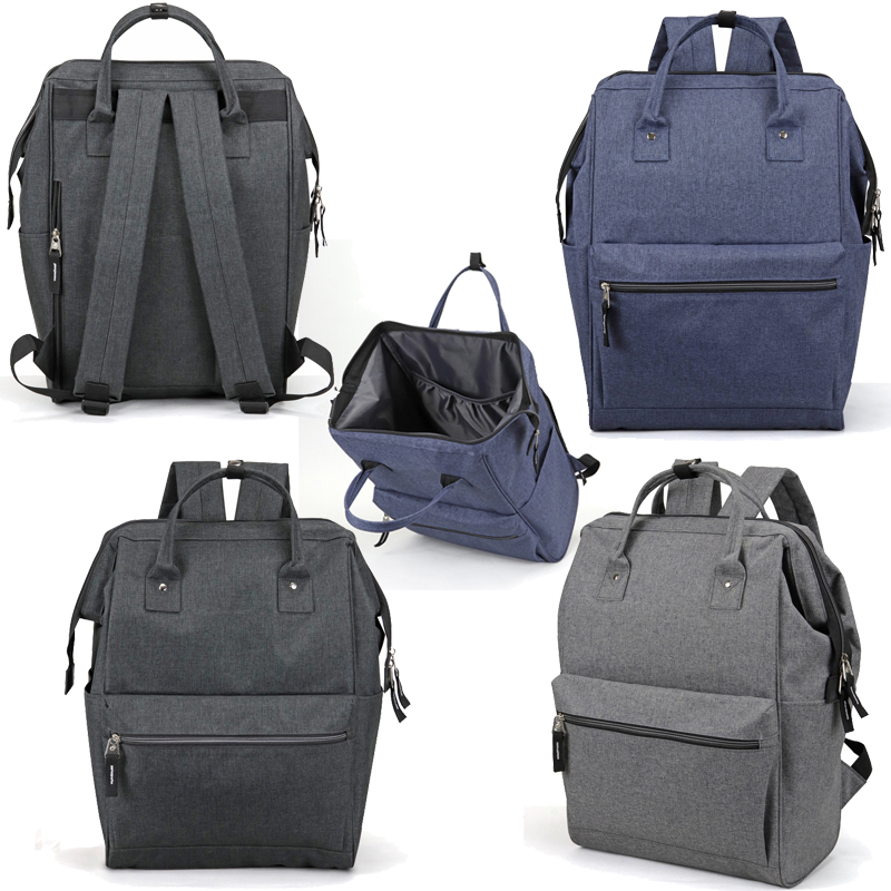 Wide Mouth Polyester Laptop Computer Backpack Bag 5
