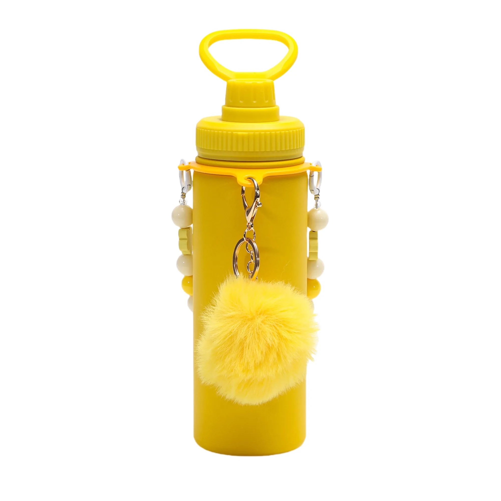 18oz Insulated Tumbler With Detachable Beaded & Pom Keychain 1