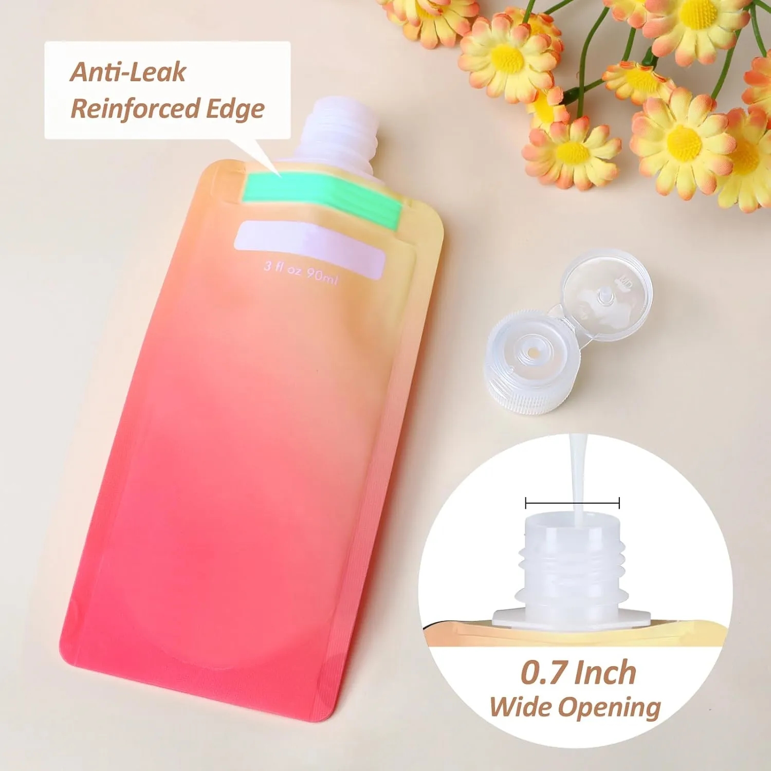 3oz Refillable Squeeze Toiletry Pouch 1