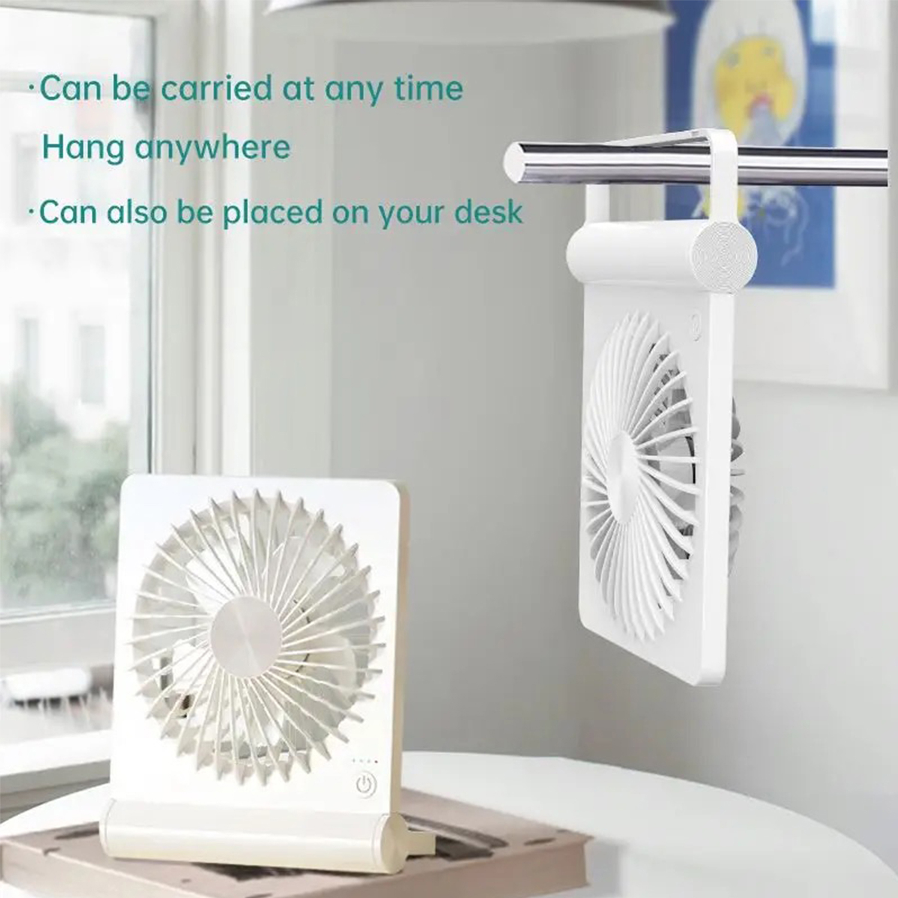 Portable Mini Fan with 2000mAh Battery 4