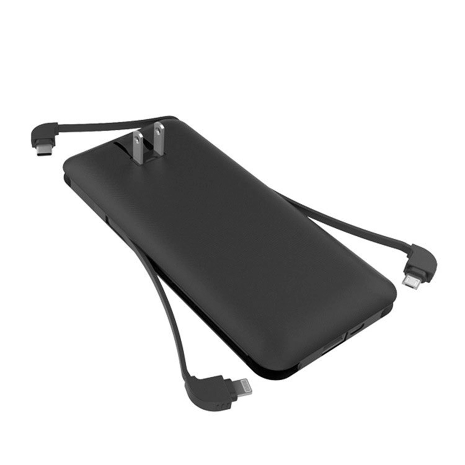 10,000 mAh Power Bank w/ Built-In Cable & Wall Plug 4