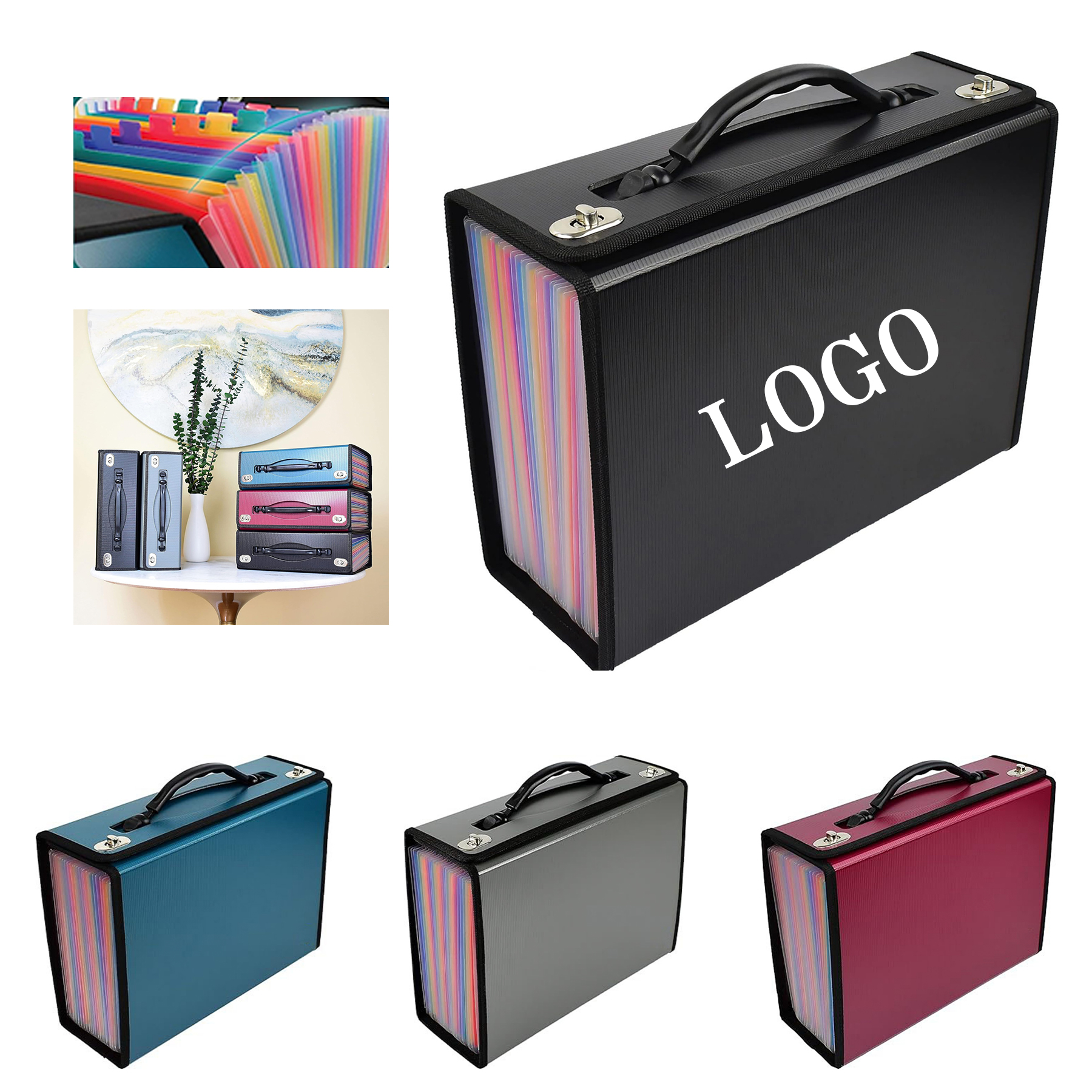 36 Pocket Double Lock Buckles Accordion File Organizer 1