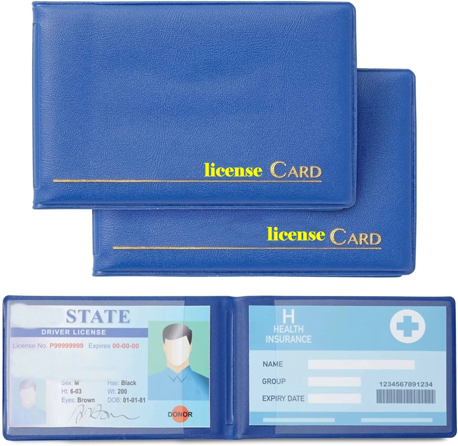 Card Holder with 2 Clear Sleeves Protector 3