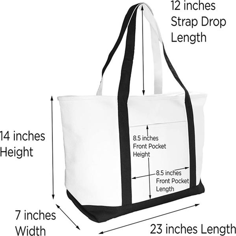 Two-tone Zippered Non Woven Tote Bag 2