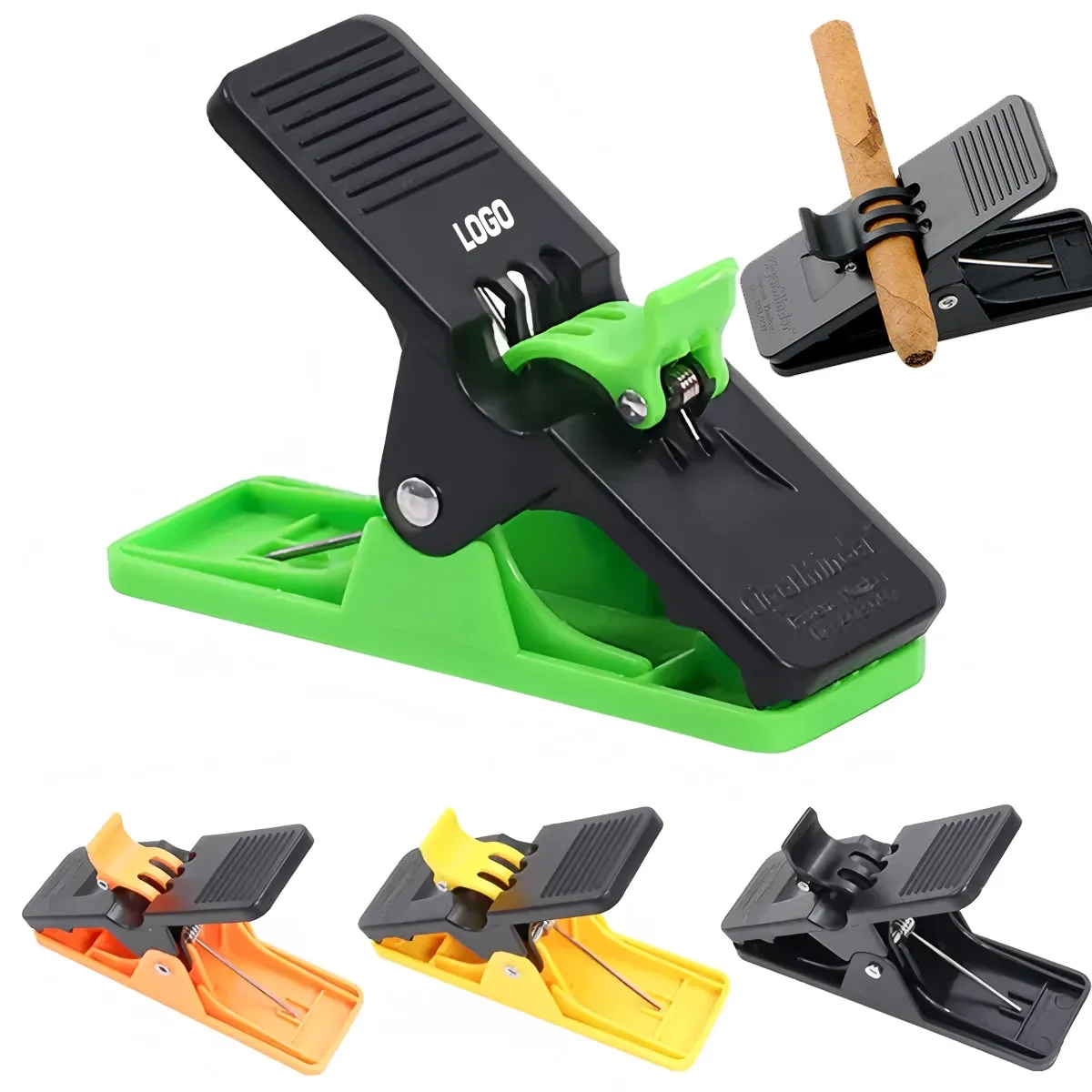 Custom Logo Golf Cigar Holder Clip Stand - Durable ABS Plastic for Men, Bulk Promo Gifts 4