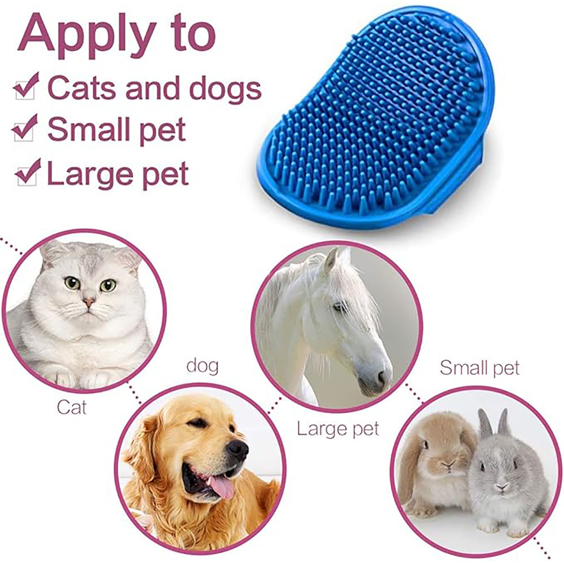 Pet Bath Brush Silicone Massage Brush 3