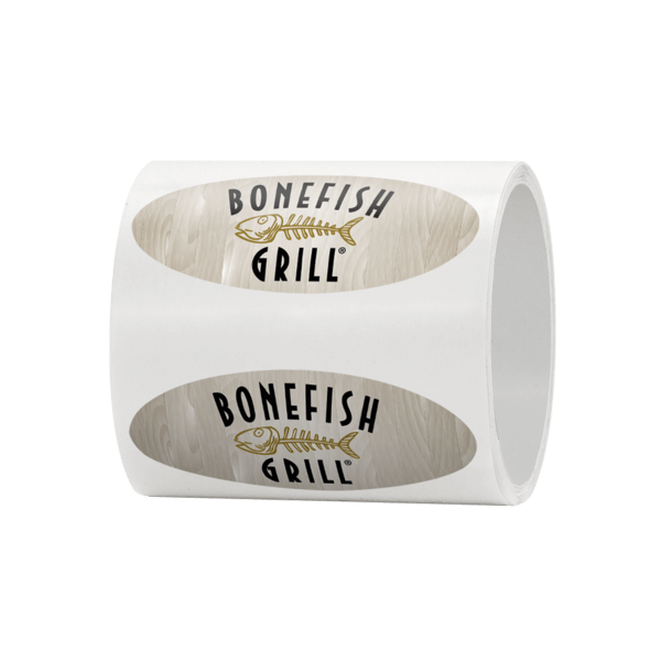 5" x 2" Oval Roll Labels