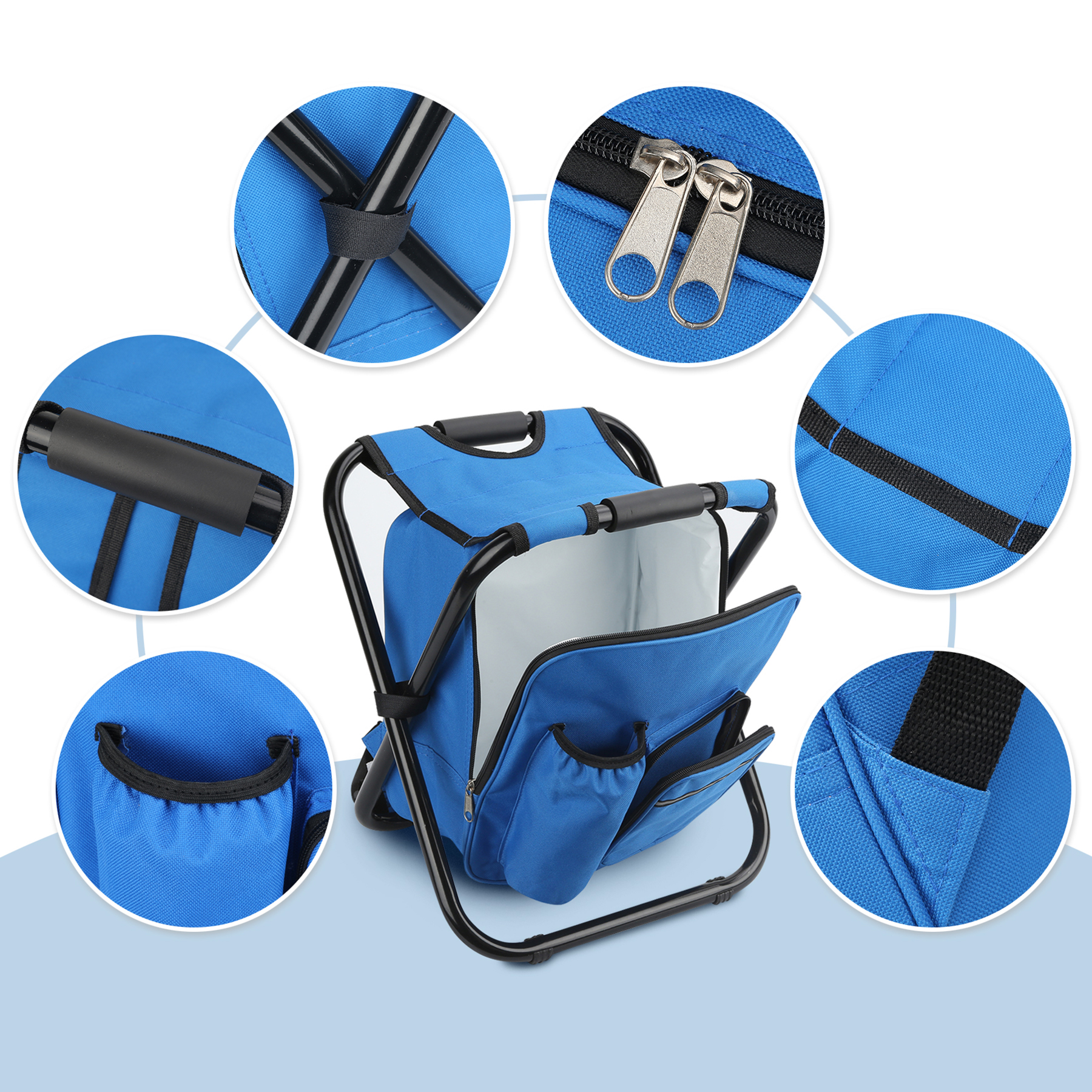 3-In-1 Portable Lightweight Folding Cooler Backpack Chair 4