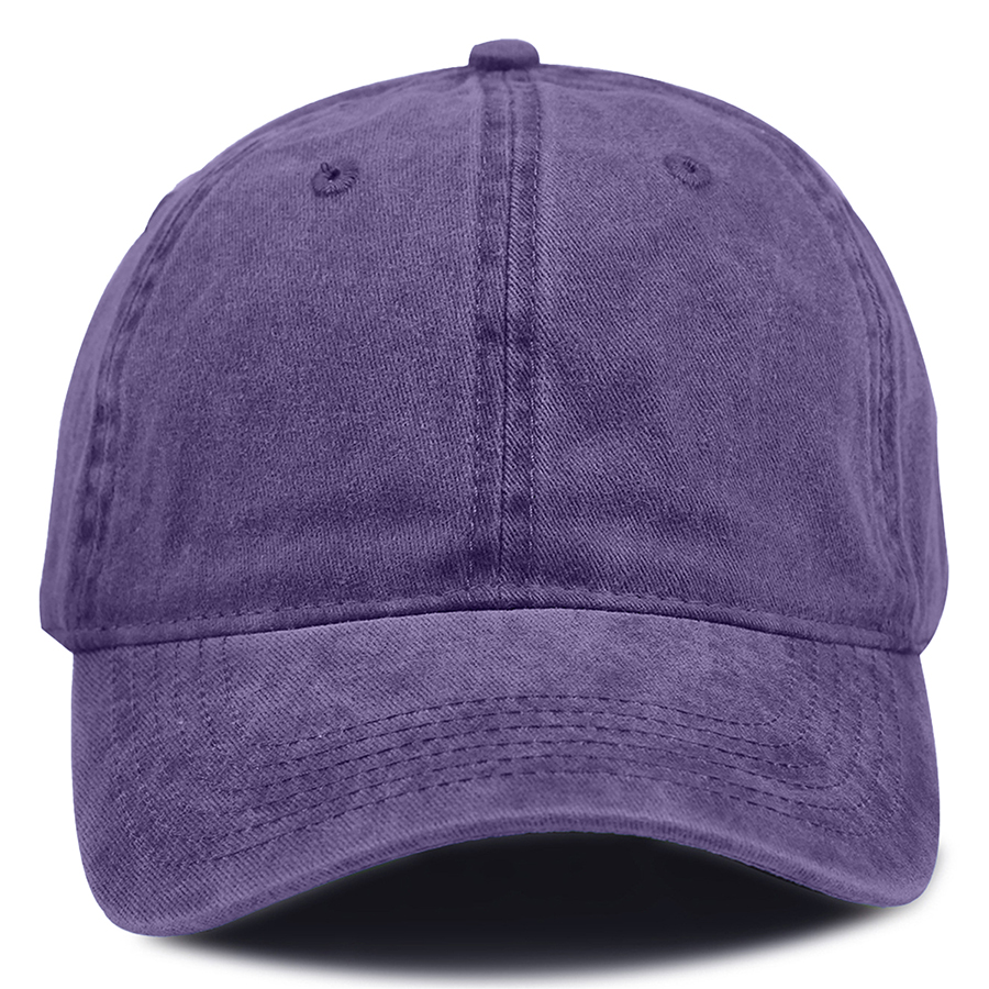 Stock Washed Cotton 6-Panel Baseball Cap w/ Metal Tuck 14