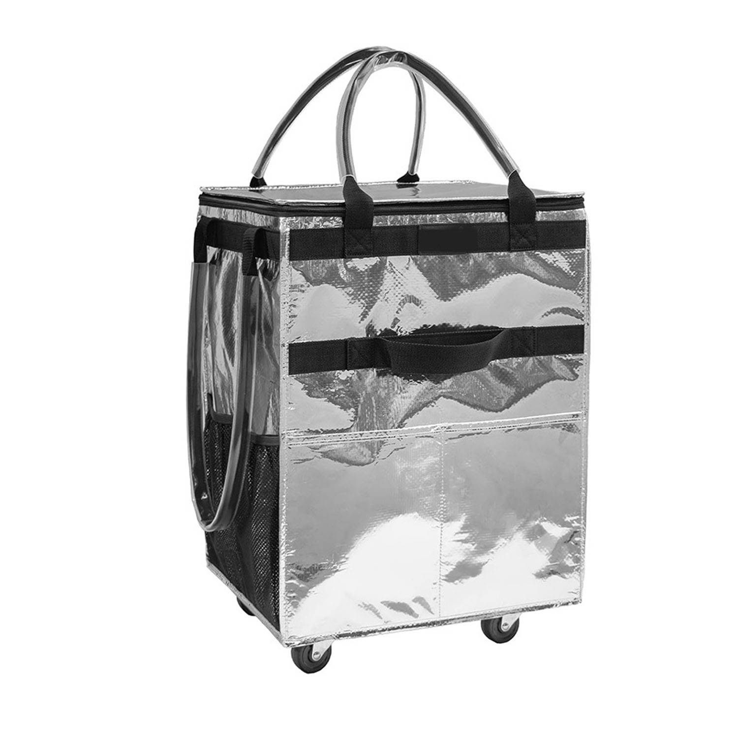 Reusable Wheeled Grocery Shopping Bag w/ Handle 5