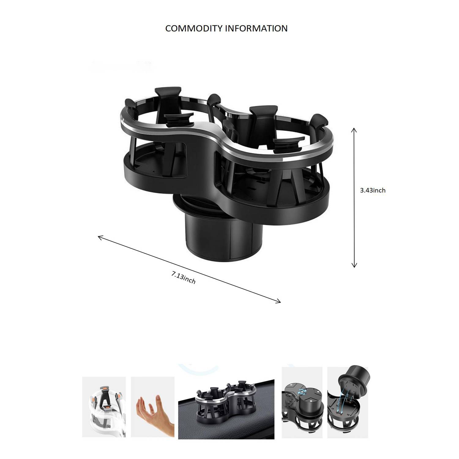 Multifunctional Vehicle-Mounted Water Cup Holder 5