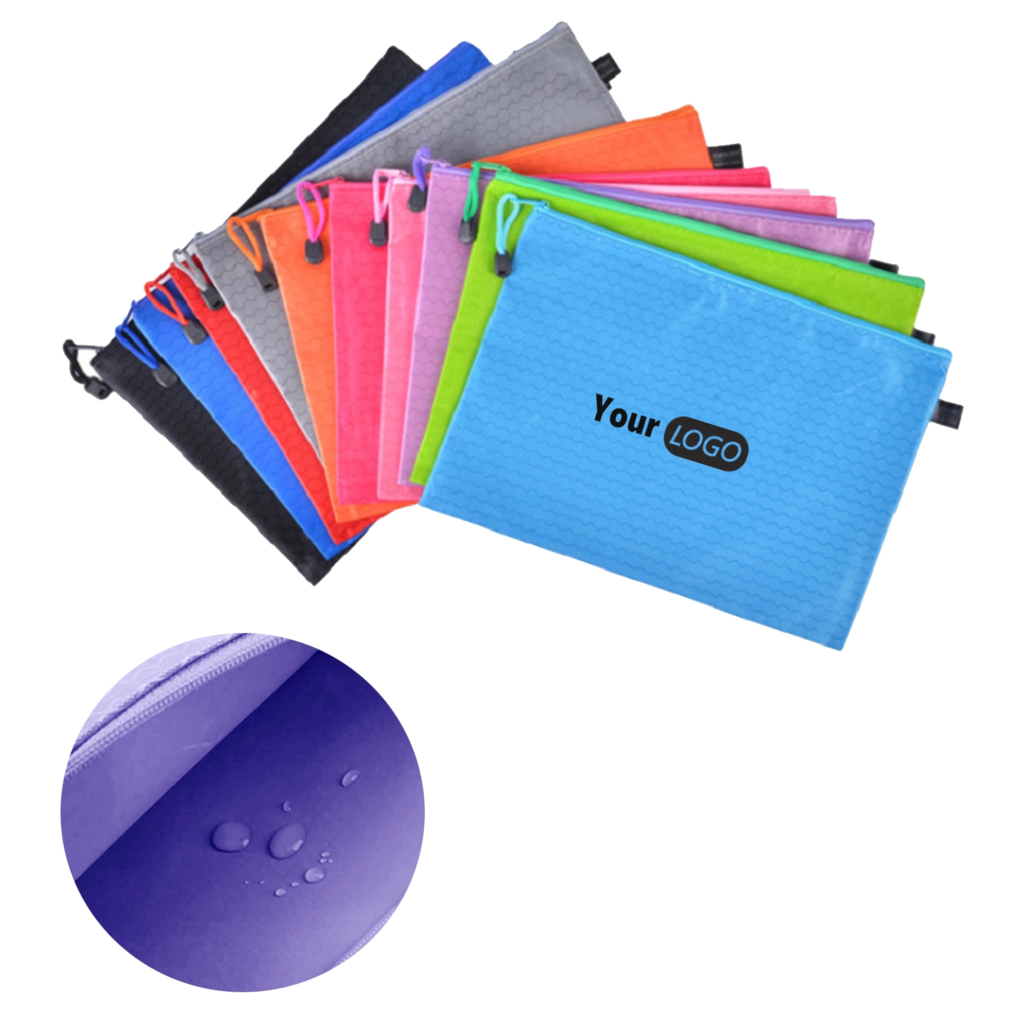 A5 Waterproof Zipper File Bags
