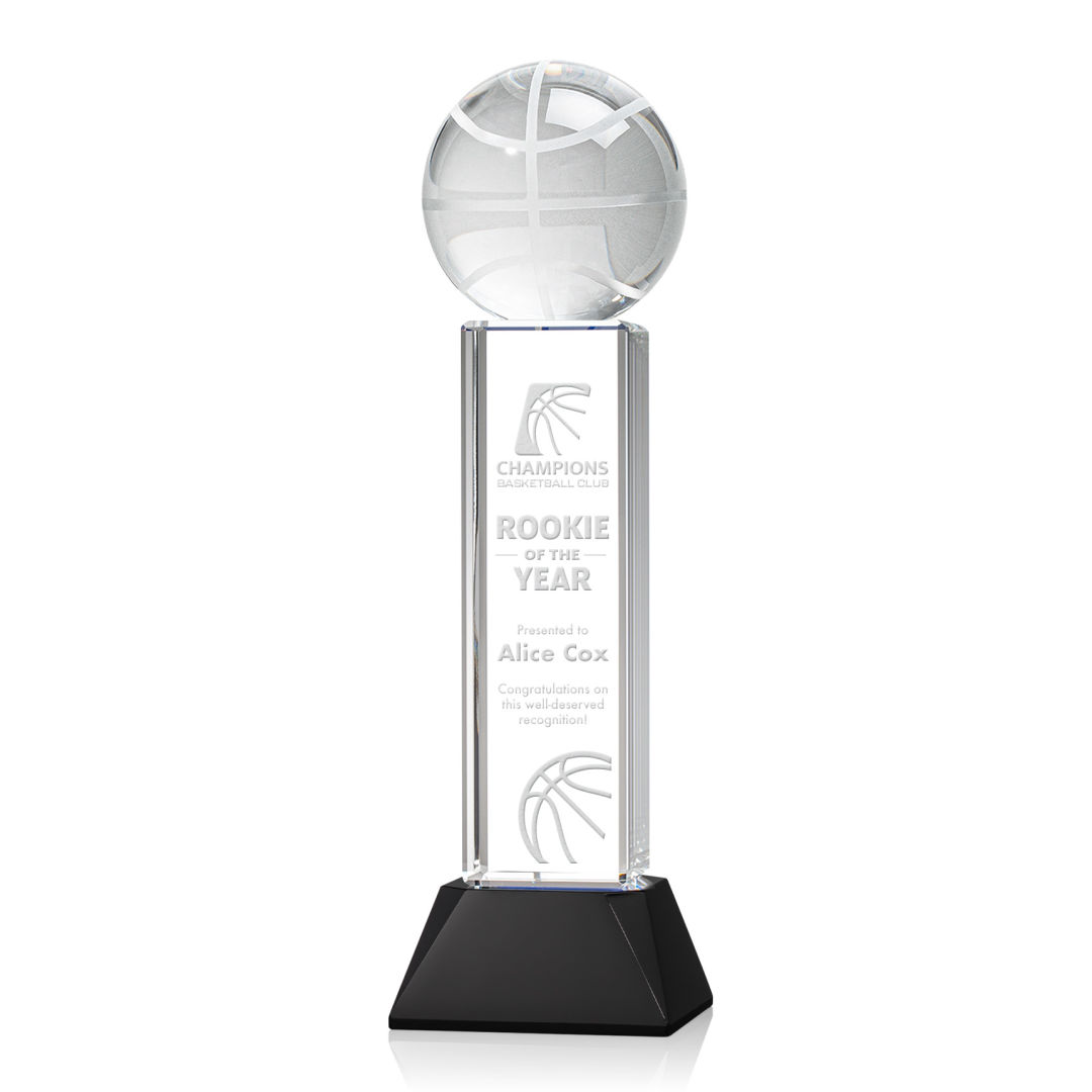 Basketball Award on Stowe Base - Black 3