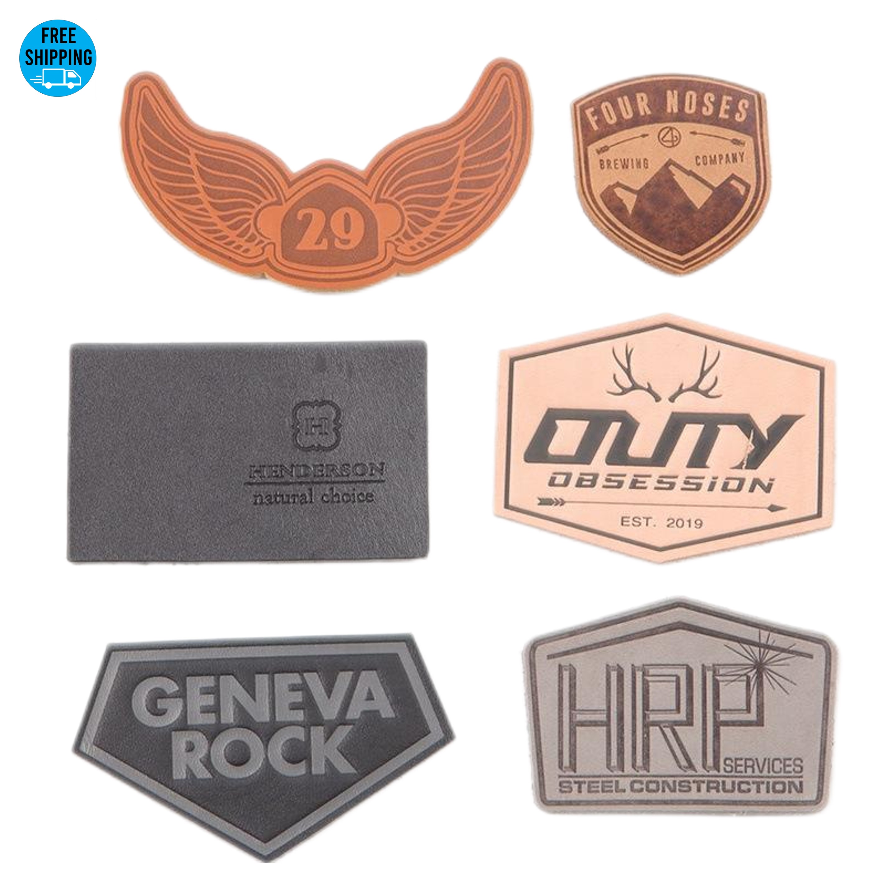 Custom Faux Leather Patch 2" 3