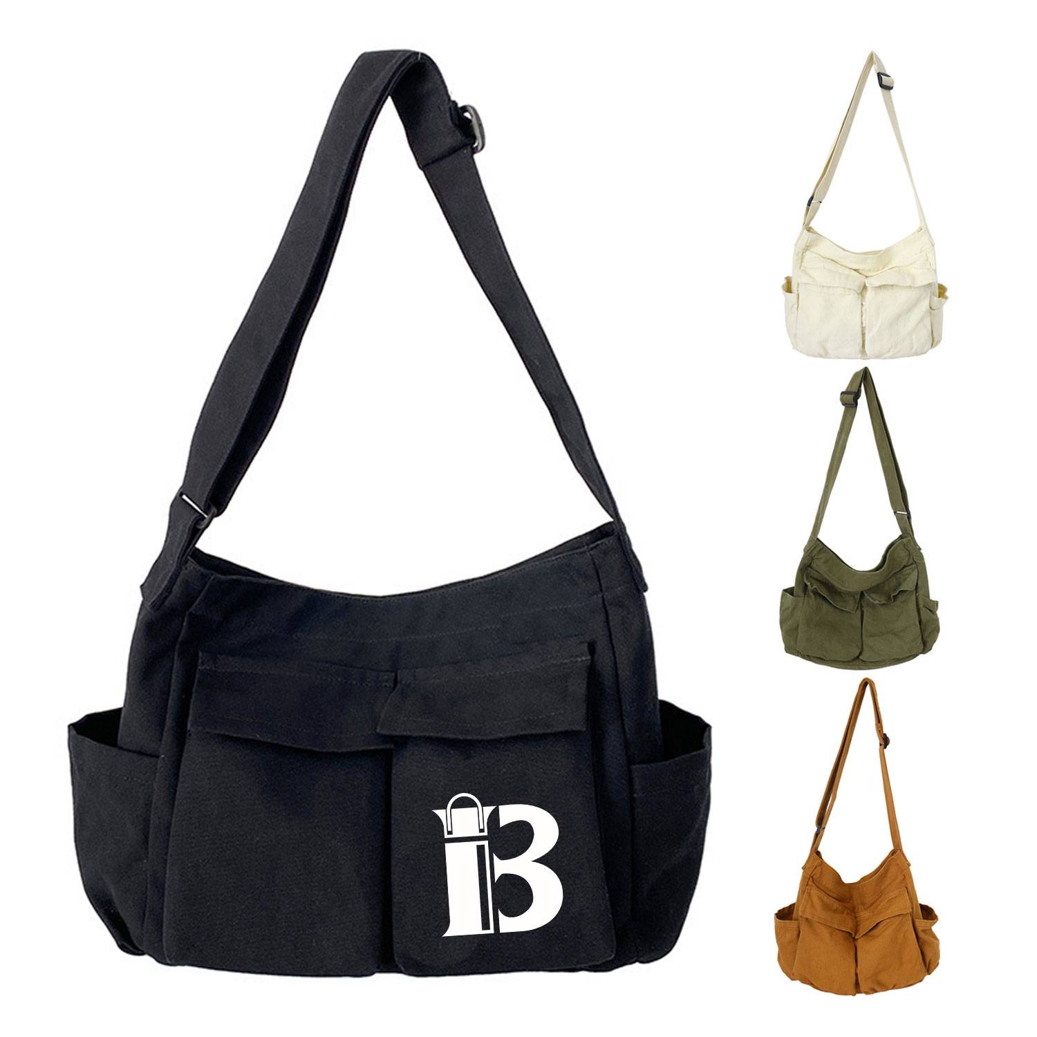 Large Capacity Casual Water Resistant Canvas Crossbody Bag 8
