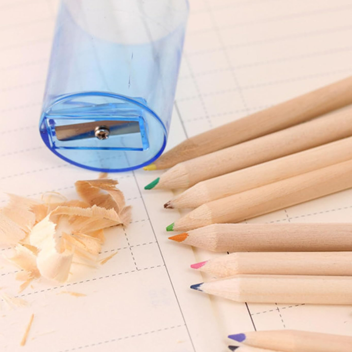 12 Pack Colored Pencil Set in Kraft Tube with Sharpener 1