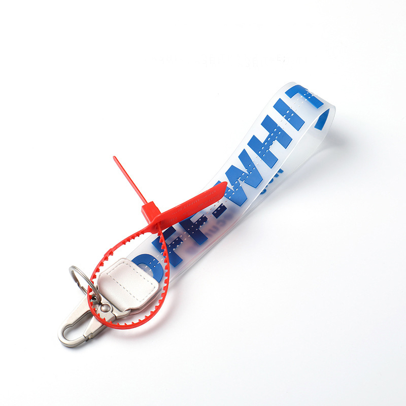 Durable transparent rubber and high-quality alloy metal Wristlet lanyard 2