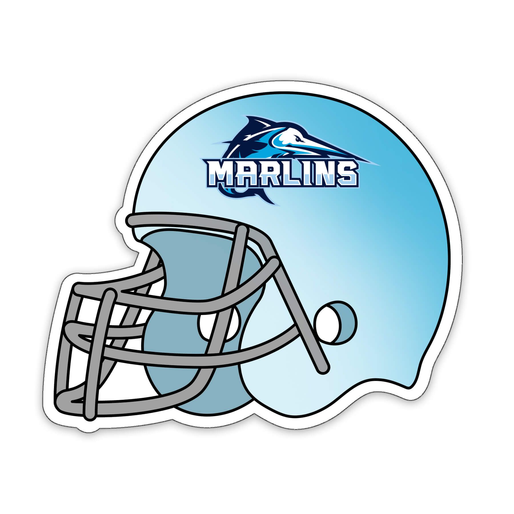 Football Helmet Shaped NoteKeeper™ Magnet 20 Mil 2
