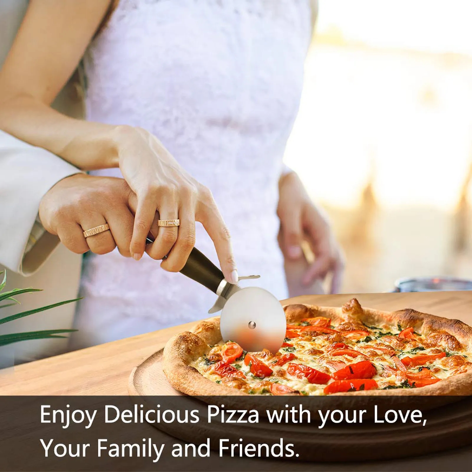 Stainless Steel Pizza Cutter Wheel 1