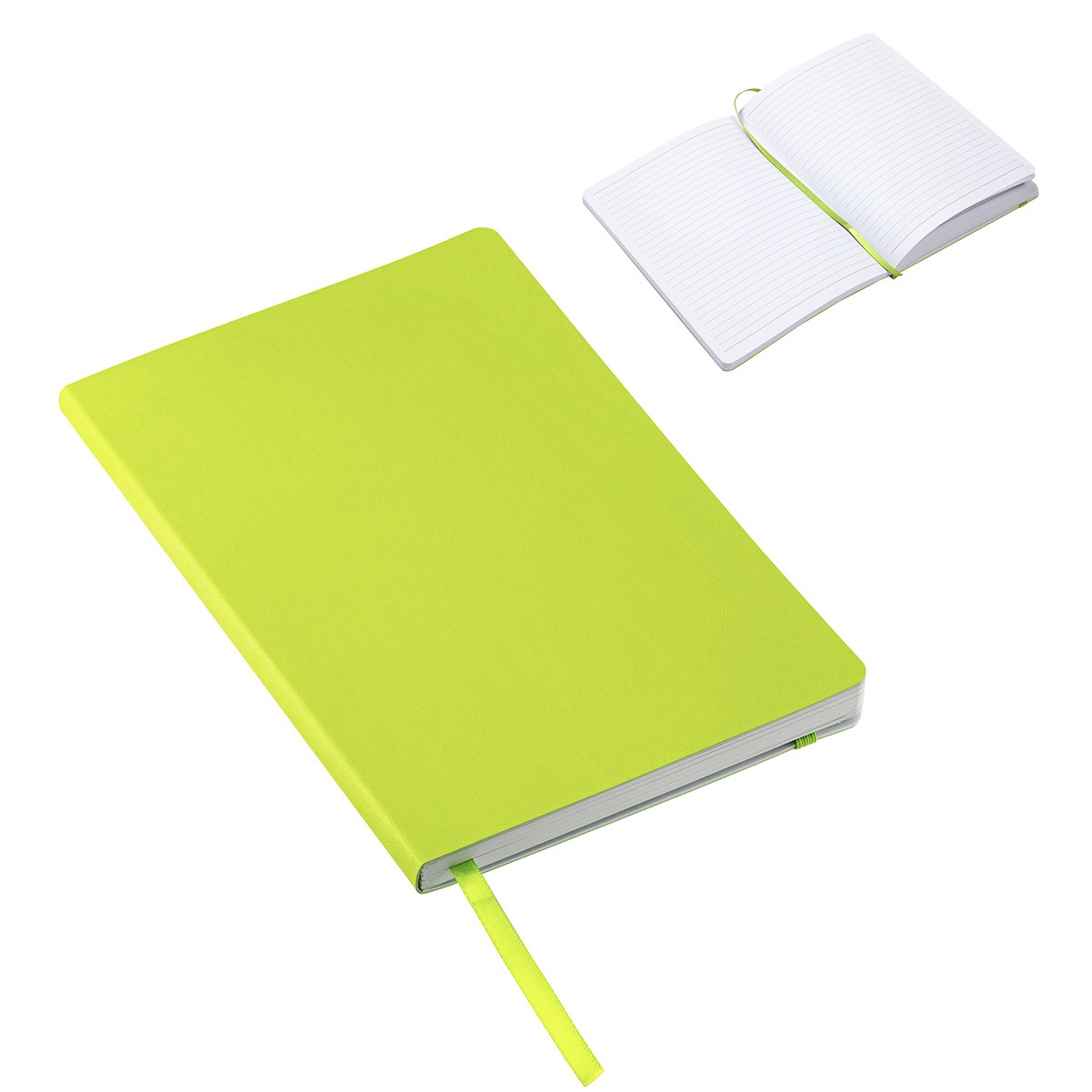 A5 Softbound Cover Notebook W/ Elastic Band & Ribbon 4