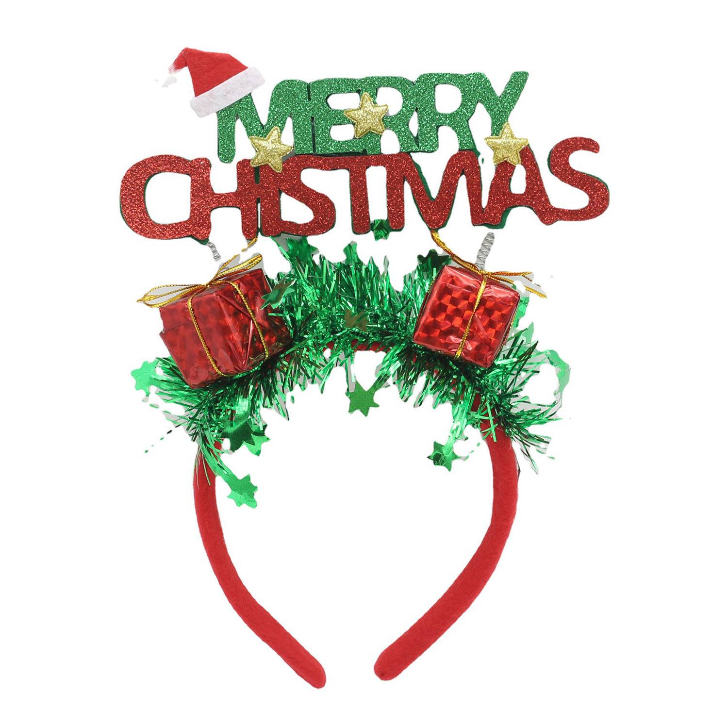 Letter Gold Ribbon Christmas Headband 4