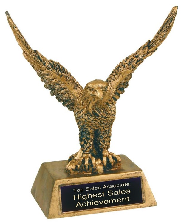 Eagle Antique Gold Resin Award 3