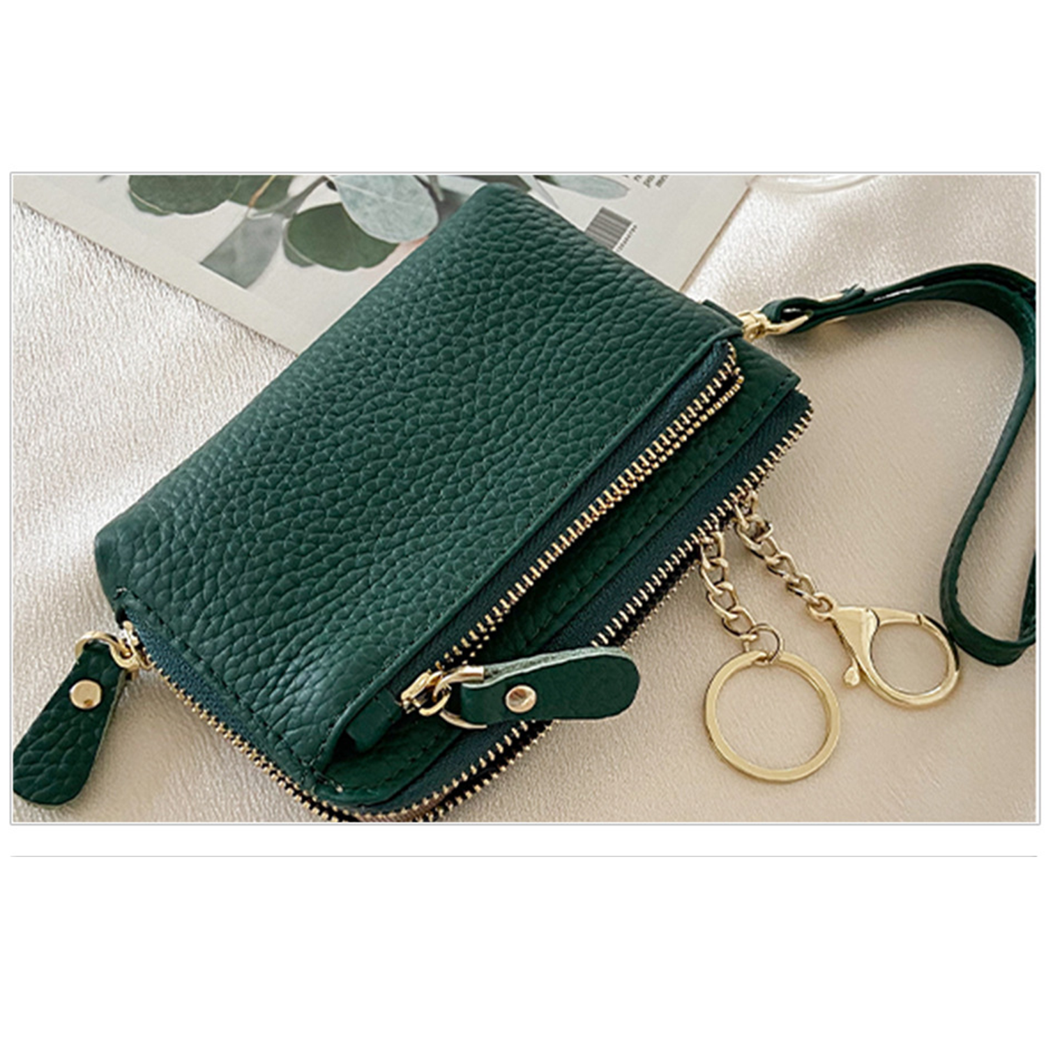 Leather Coin Purse W/ Wrist Strap 5