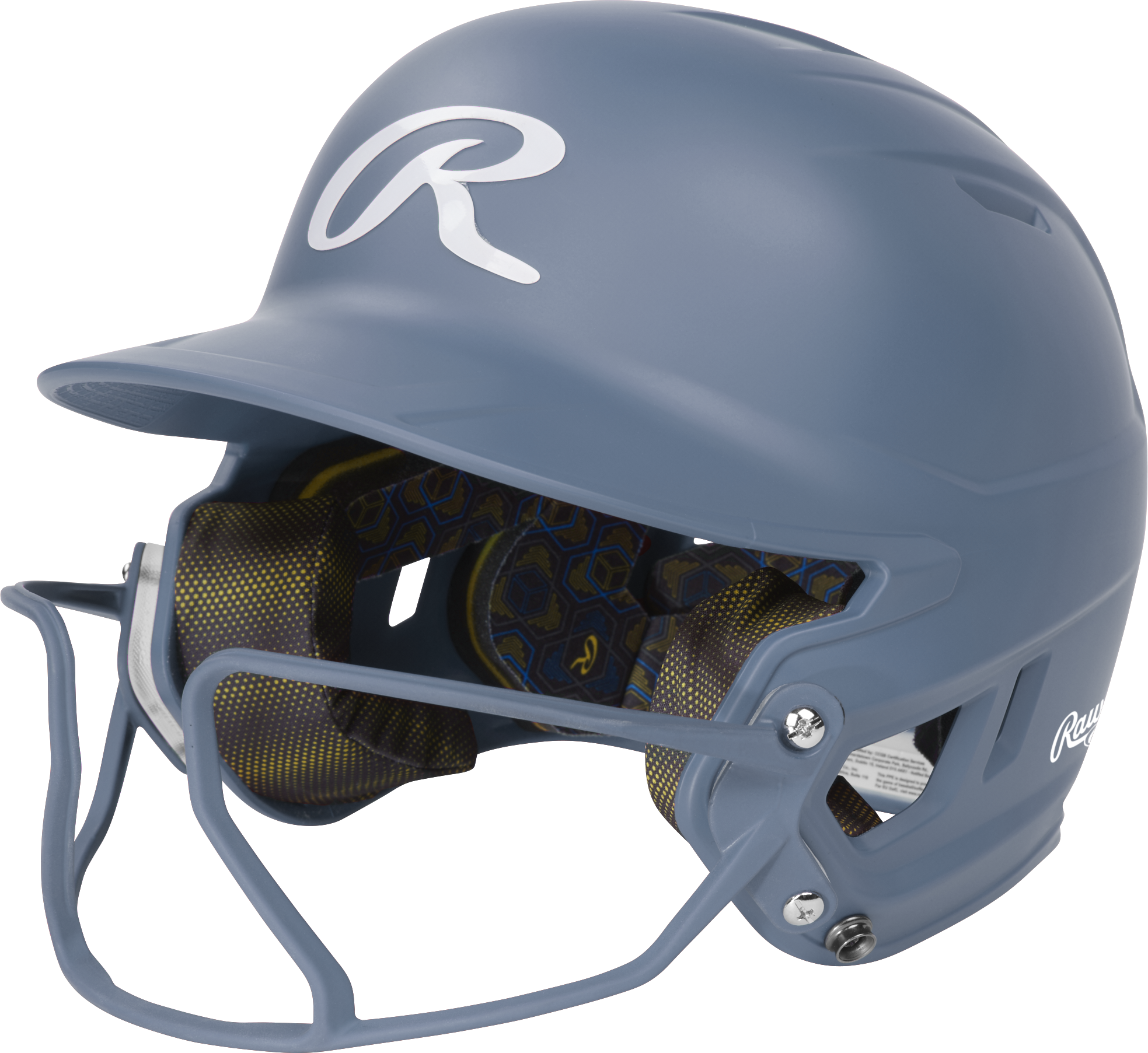 Rawlings Mach Hi-Viz 1-Tone Matte Batting Helmet with Attached Face Guard | Senior 4